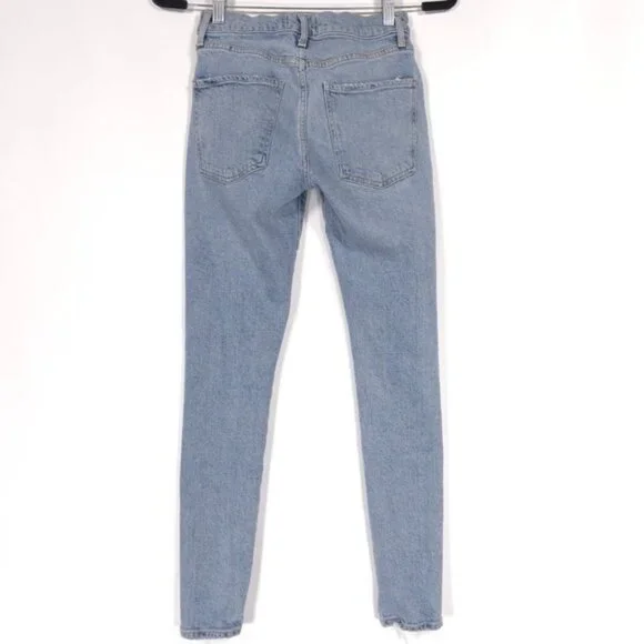 AGOLDE Women's Jeans SOPHIE Size 25‎ ORGANIC COTTON Distressed Skinny A123-3002